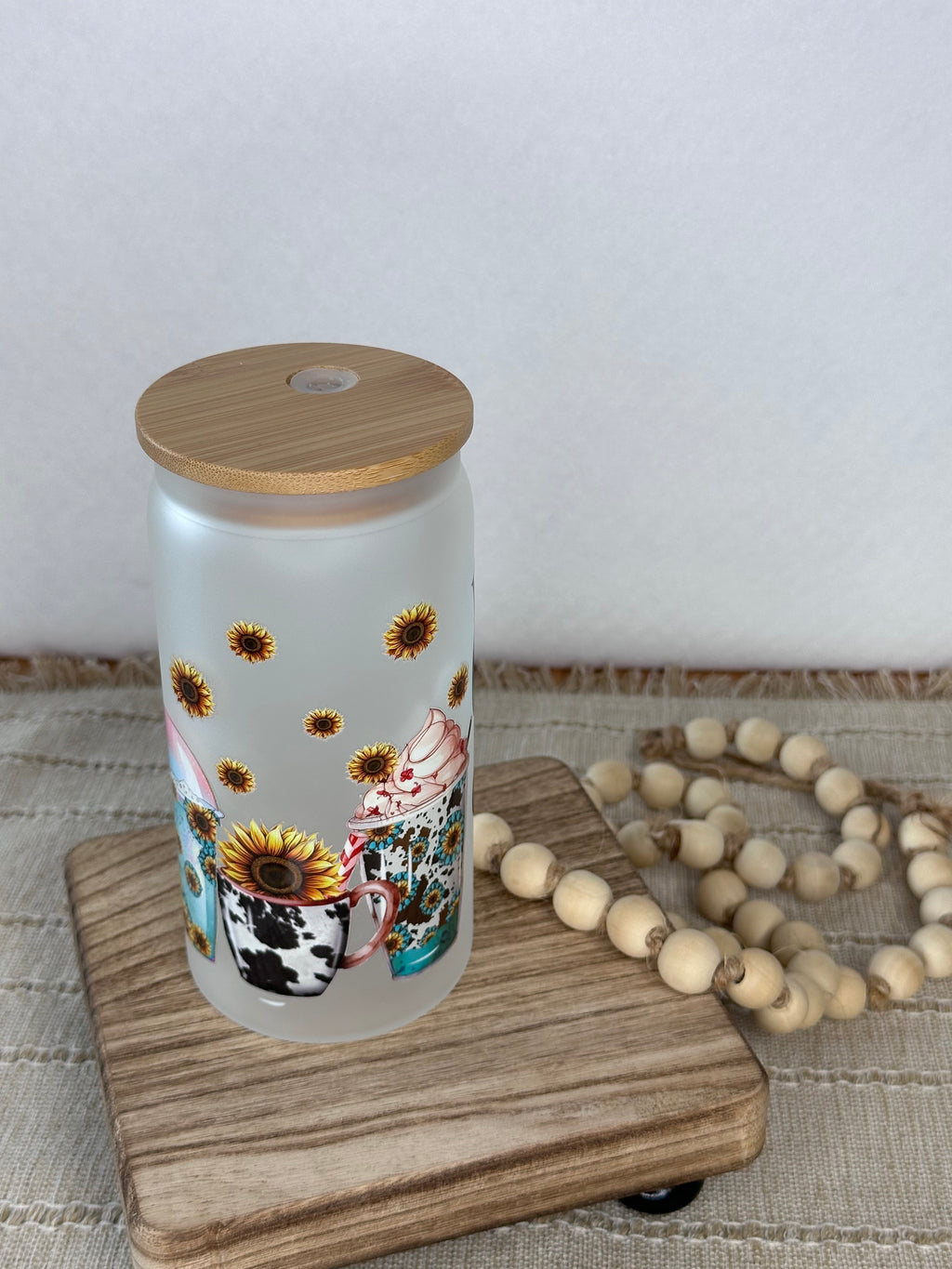 Fueled by Coffee and Country Music Glass Can Cup