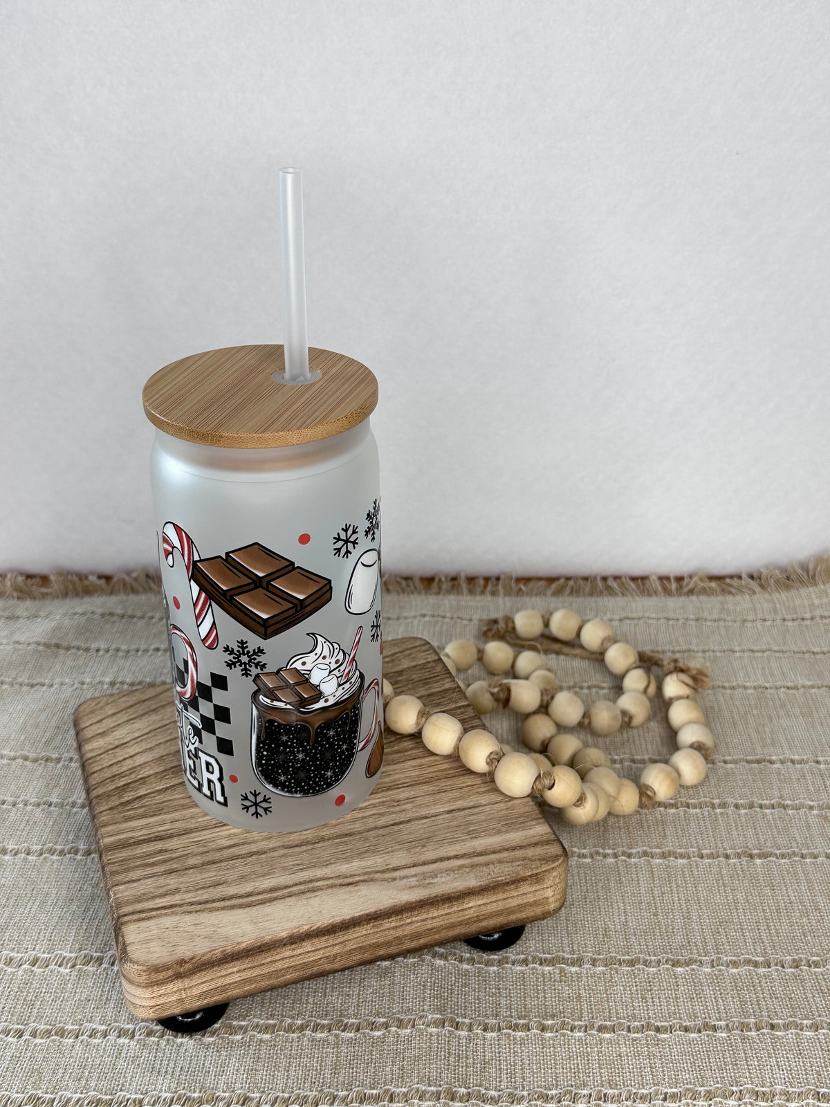 Hot Chocolate Weather Glass Can Cup