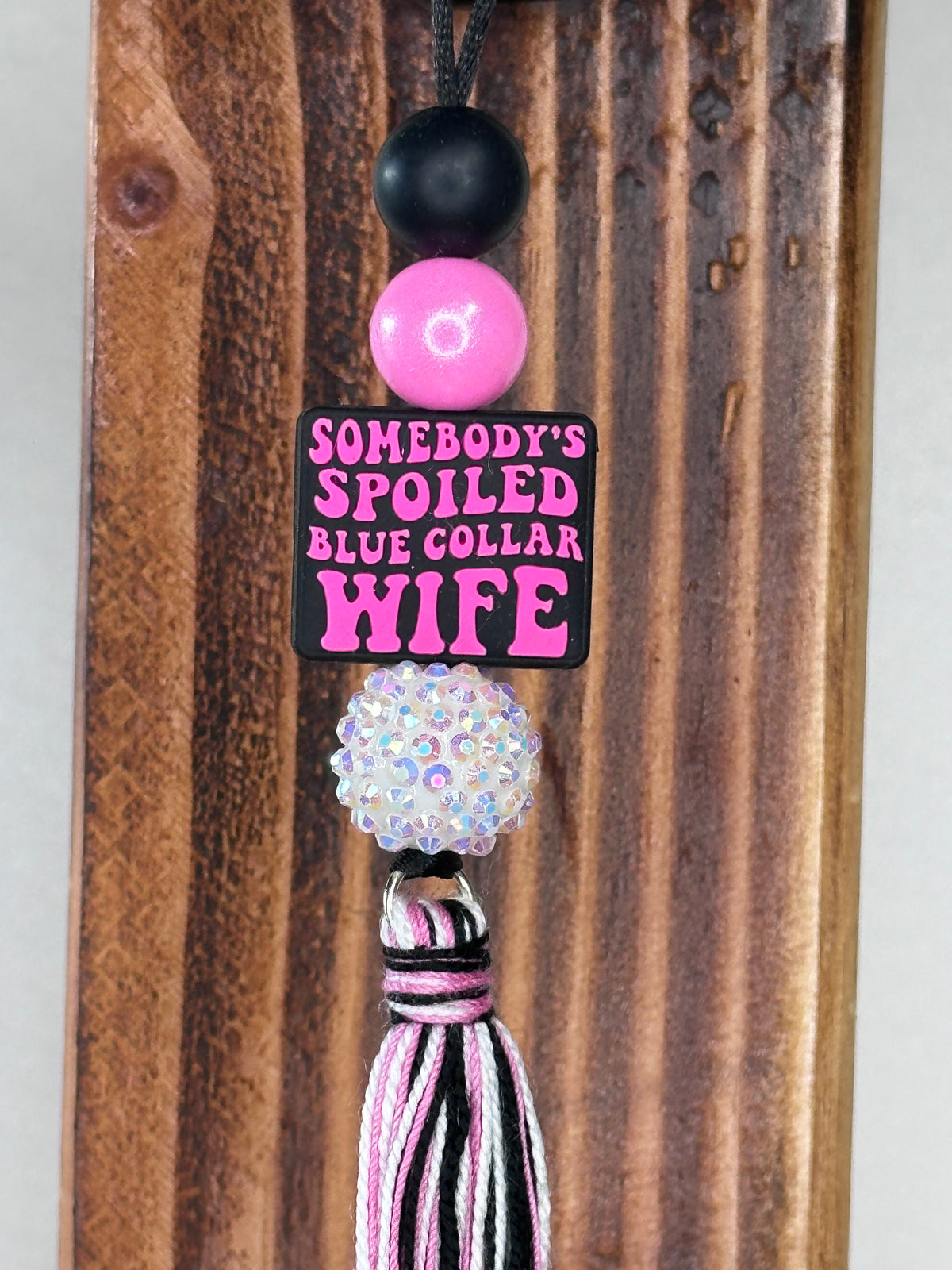 Somebody’s Spoiled Blue Collar Wife Car Charm